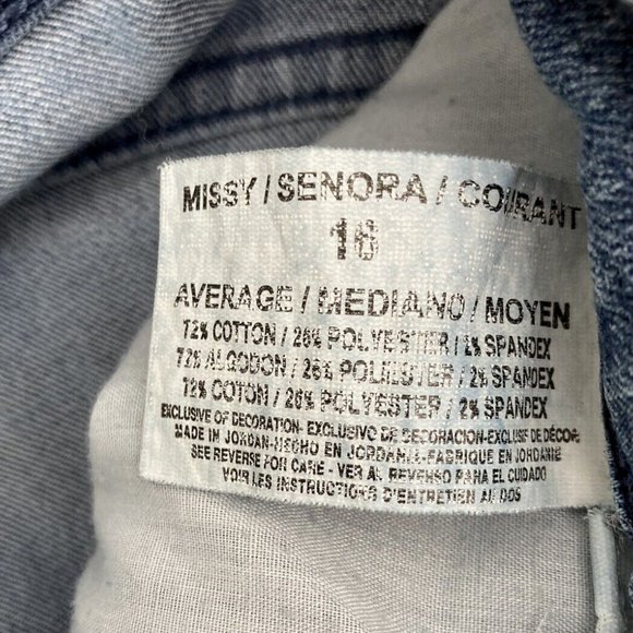 Gloria Vanderbilt Amanda Womens Blue Jeans Sz 16 Stretch - Picture 5 of 7